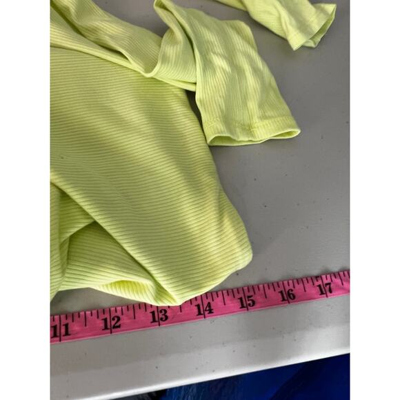 Naked Wardrobe Womens Lightweight Crop Top Stretch Yellow Size Large - Picture 6 of 6